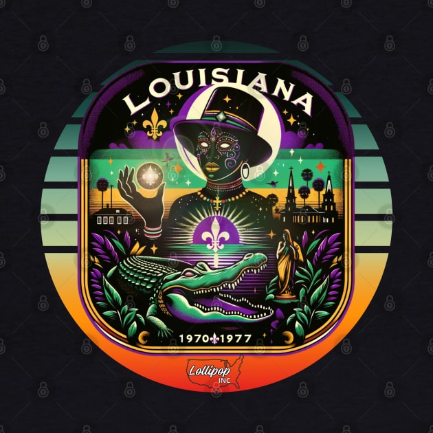 Bayou Mystique: Louisiana's Voodoo Sou - American Vintage Retro style USA State by LollipopINC